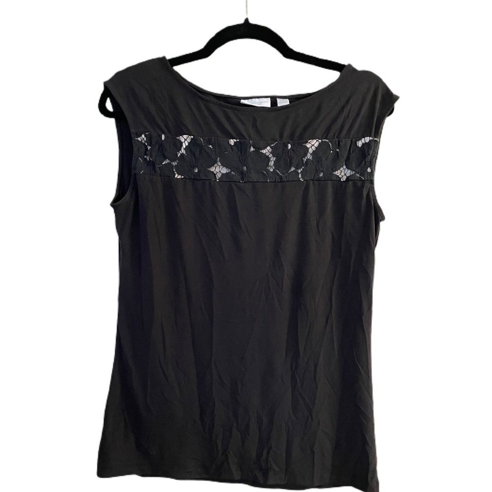 Women’s New York & Company Stretch Sleeveless Top Lace XS